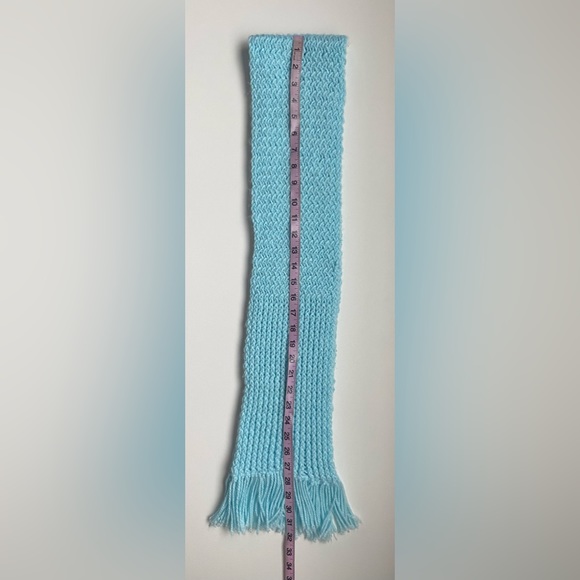 Winter Knit Blue Scarf - Picture 2 of 3